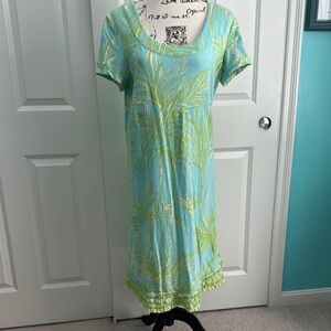 Lilly Pulitzer Green and Yellow Sundress Casual Midi